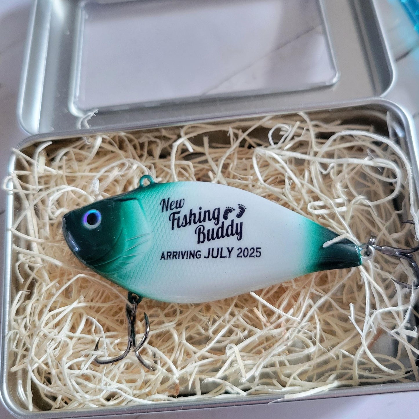 Personalized Fishing Lure: New Dad Gift, Baby Announcement