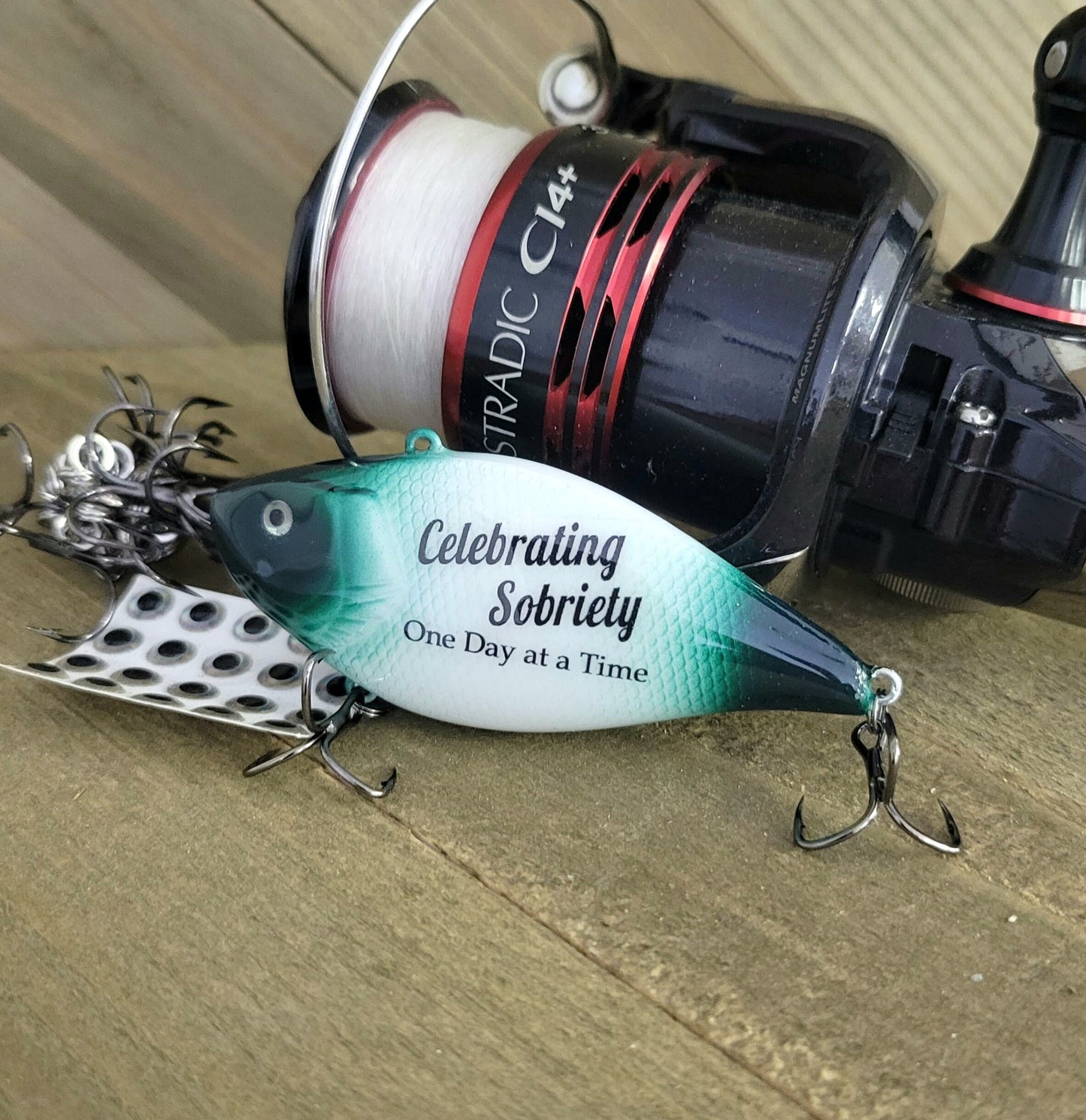 Personalized Sobriety Fishing Lure: AA Recovery Gift | 1 Year Sober Keepsake