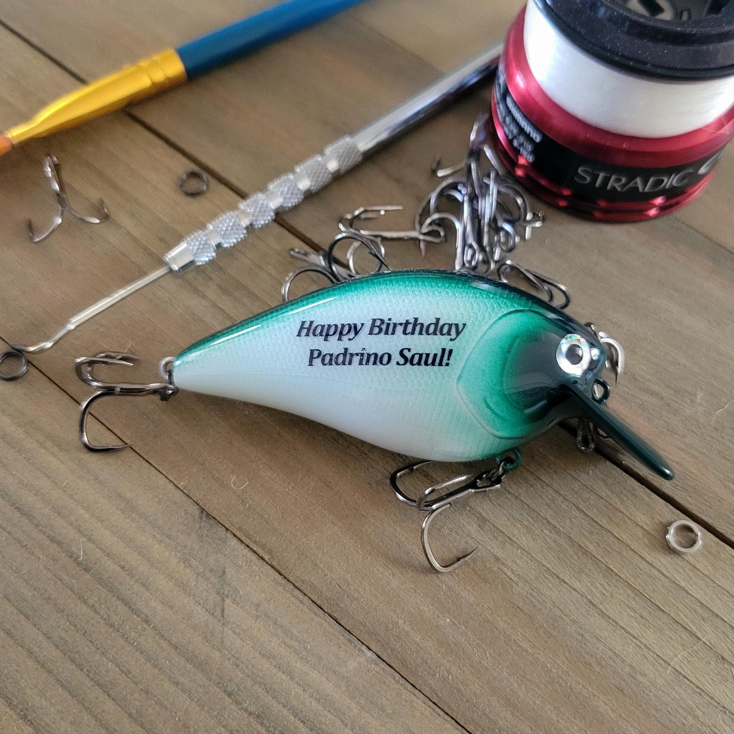 Personalized Fishing Lure: Handcrafted Birthday Gift for Fisherman