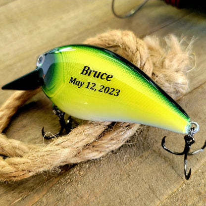 Personalized Logo Fishing Lure: "Hooked on You" Loved one Gift