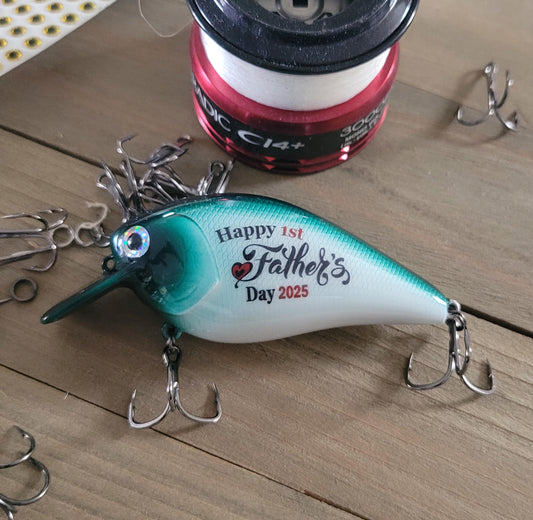 Image of personalized 1st father's day fishing lure: 