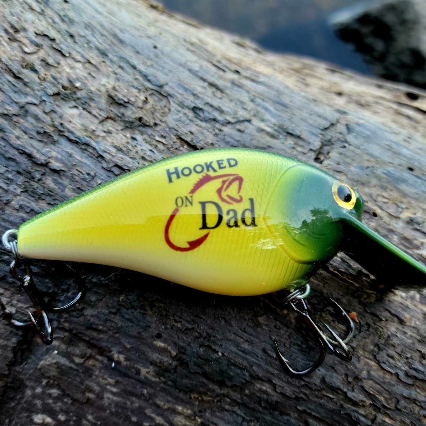 Personalized Fishing Lure: 'Hooked on Dad' Hand-Painted Gift