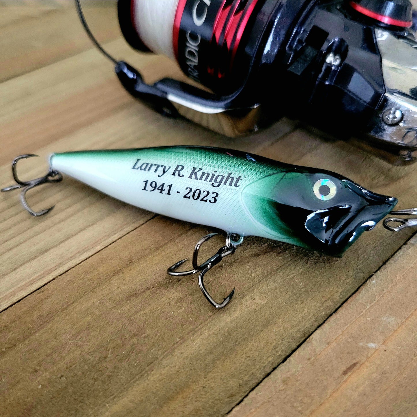 Personalized Dad Memorial Fishing Lure: Bereavement Keepsake