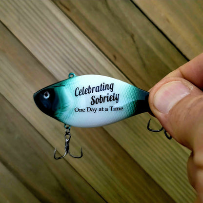 Personalized Sobriety Fishing Lure: AA Recovery Gift | 1 Year Sober Keepsake