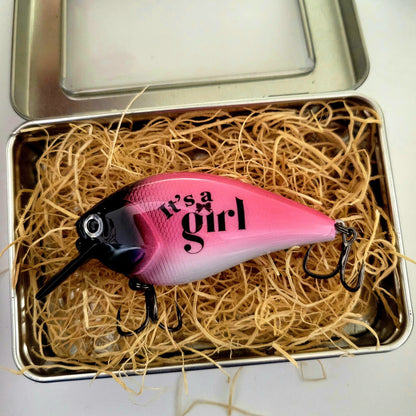 Personalized Baby Reveal Fishing Lure: Gift for Dad-to-Be
