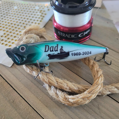 Personalized Dad Memorial Fishing Lure: Bereavement Keepsake
