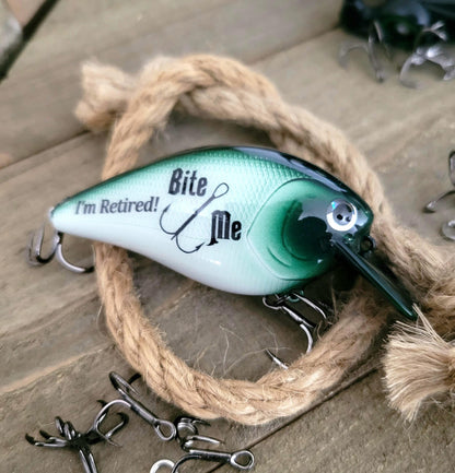 Personalized Retirement Fishing Lure: Hand-Airbrushed Freshwater Gift