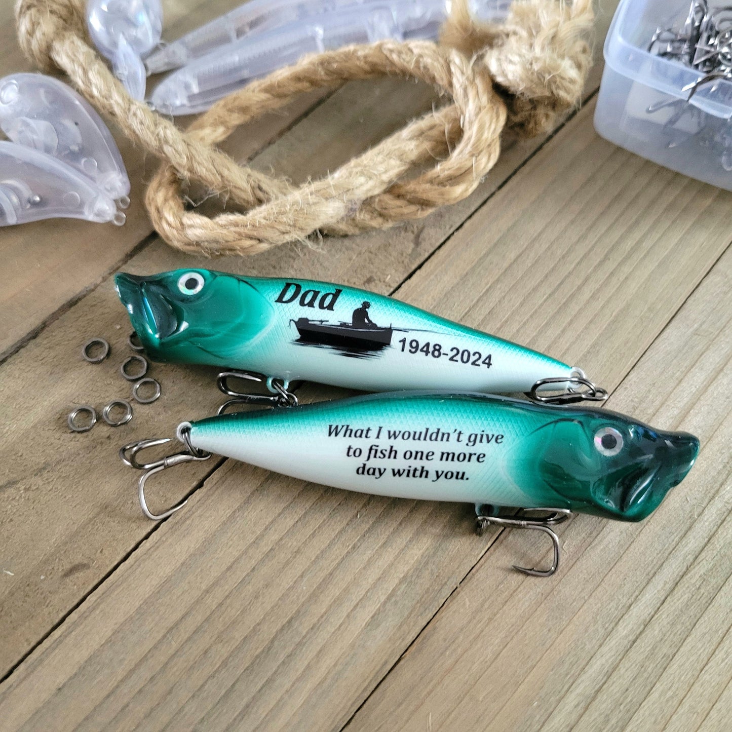 Personalized Dad Memorial Fishing Lure: Bereavement Keepsake
