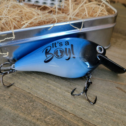 Personalized Baby Reveal Fishing Lure: Gift for Dad-to-Be