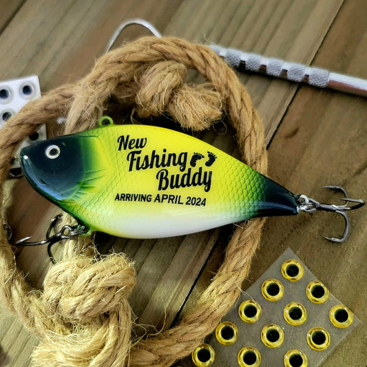 Personalized Fishing Lure: New Dad Gift, Baby Announcement
