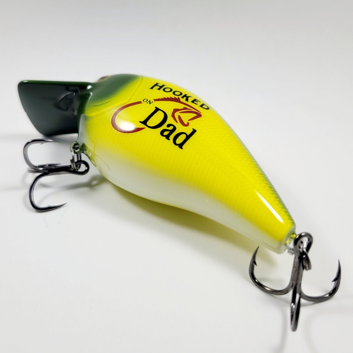 Personalized Fishing Lure: 'Hooked on Dad' Hand-Painted Gift