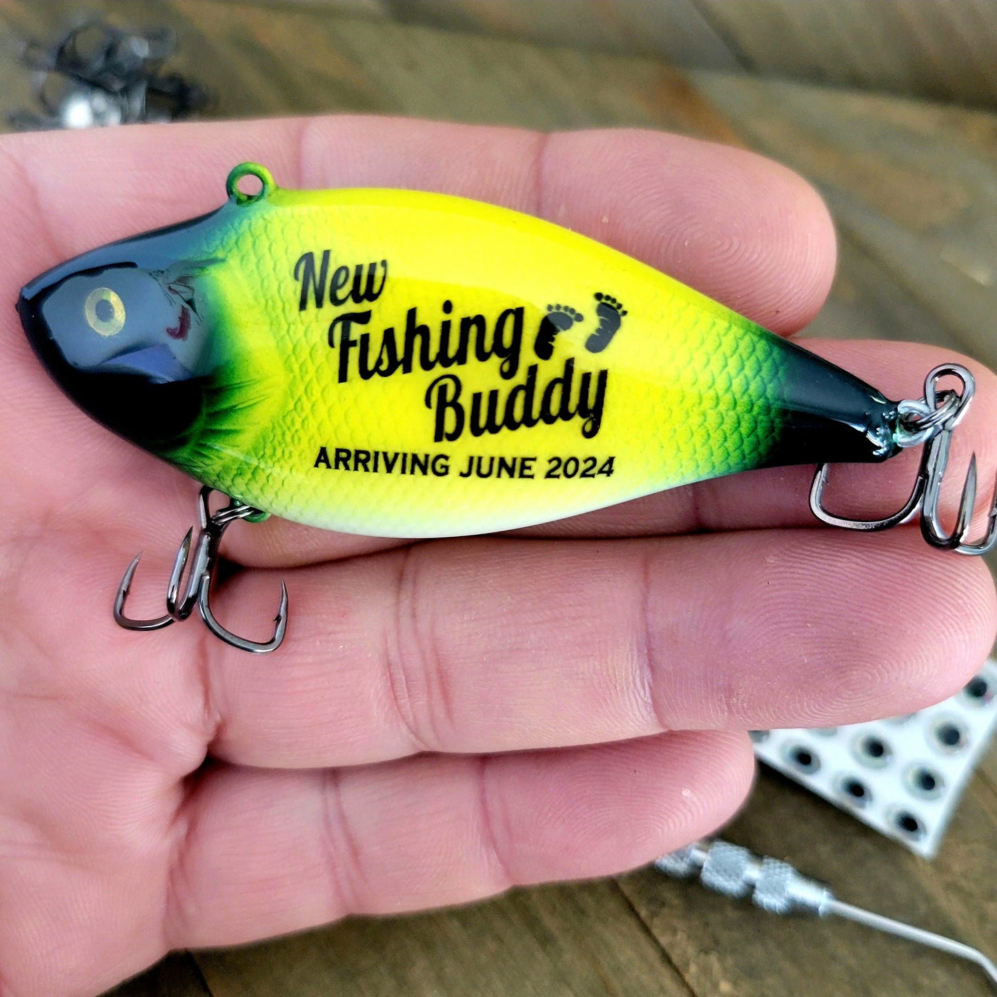 Personalized Fishing Lure: New Dad Gift, Baby Announcement