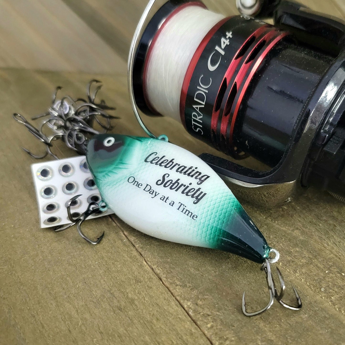 Personalized Sobriety Fishing Lure: AA Recovery Gift | 1 Year Sober Keepsake