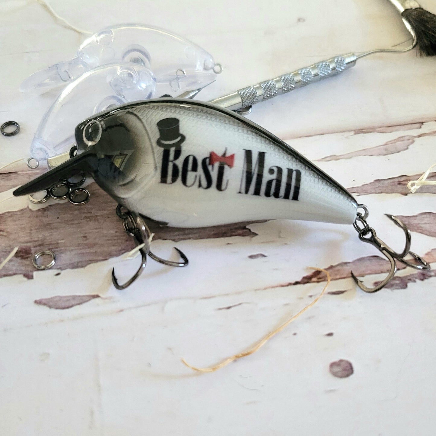 Best Man Fishing Lure – Personalized Groomsman Gift, Handcrafted on Cape Cod
