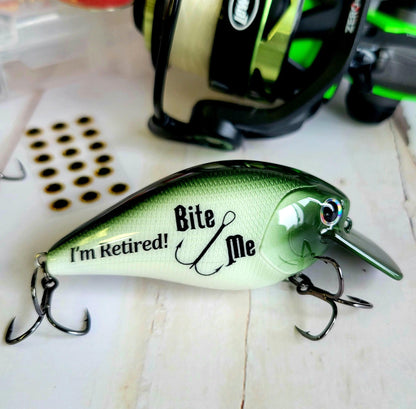 Personalized Retirement Fishing Lure: Hand-Airbrushed Freshwater Gift