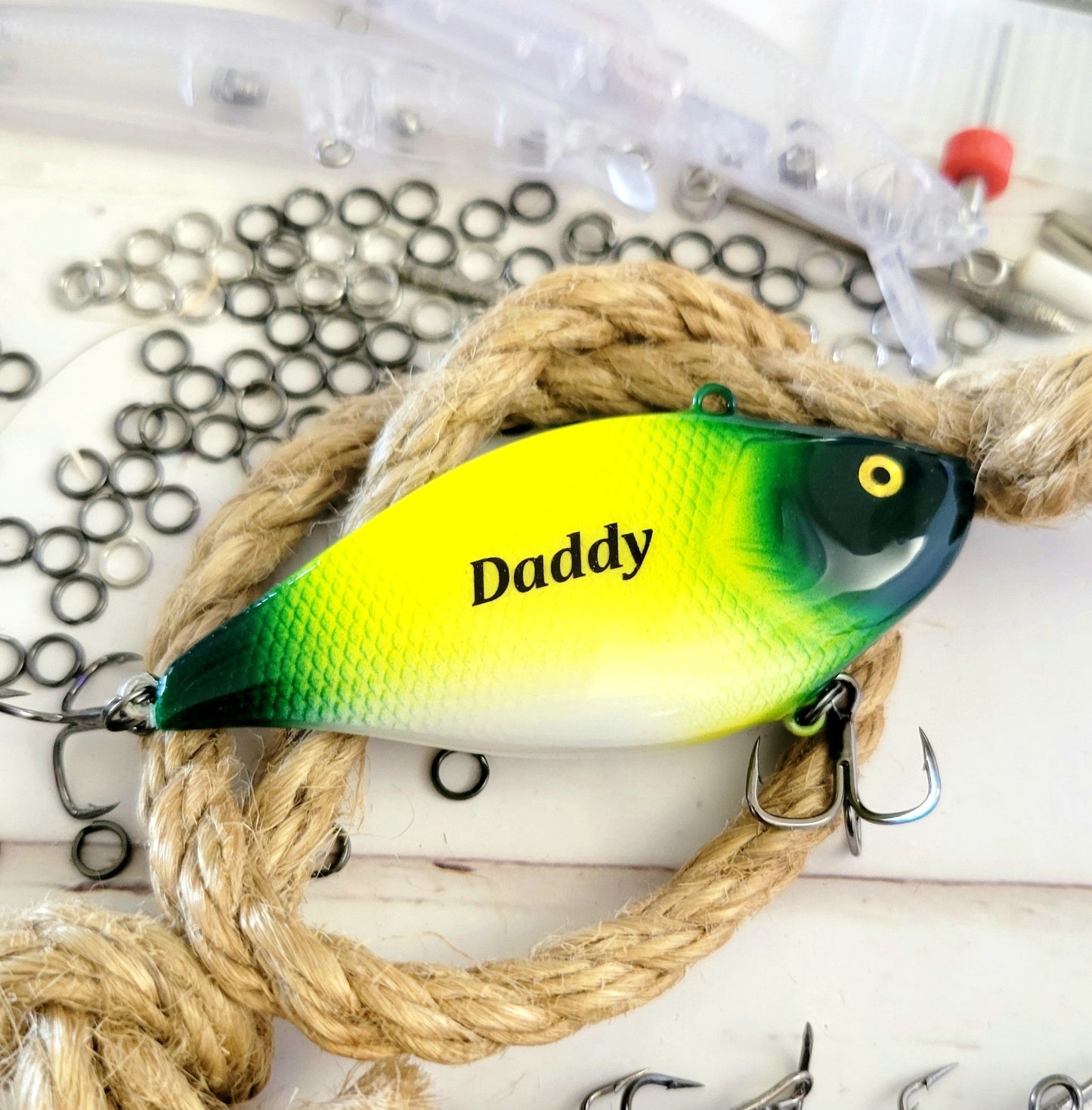 Personalized Fishing Lure: New Dad Gift, Baby Announcement