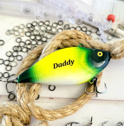 Personalized Fishing Lure: New Dad Gift, Baby Announcement
