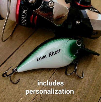 Personalized Retirement Fishing Lure: Hand-Airbrushed Freshwater Gift