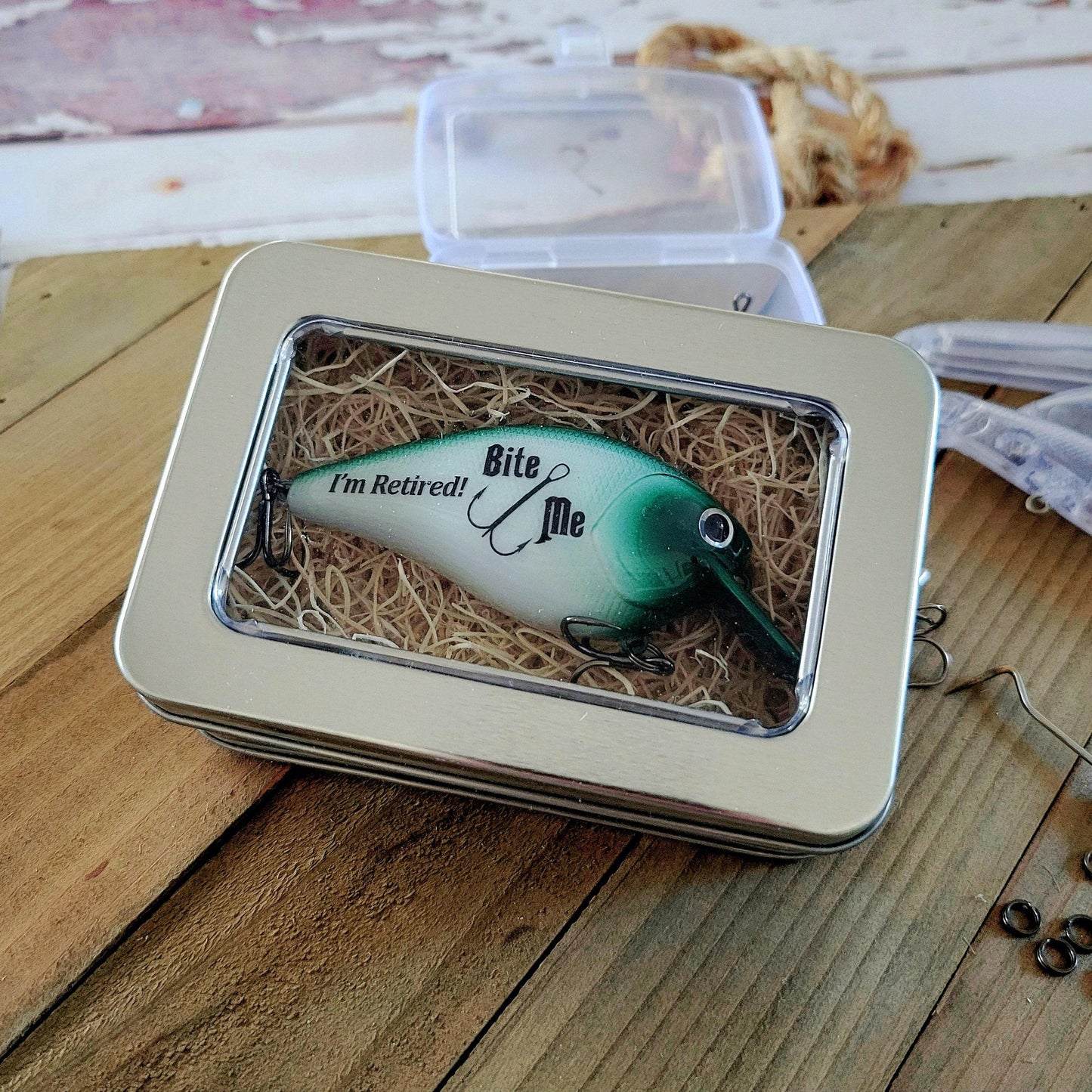 Personalized Retirement Fishing Lure: Hand-Airbrushed Freshwater Gift