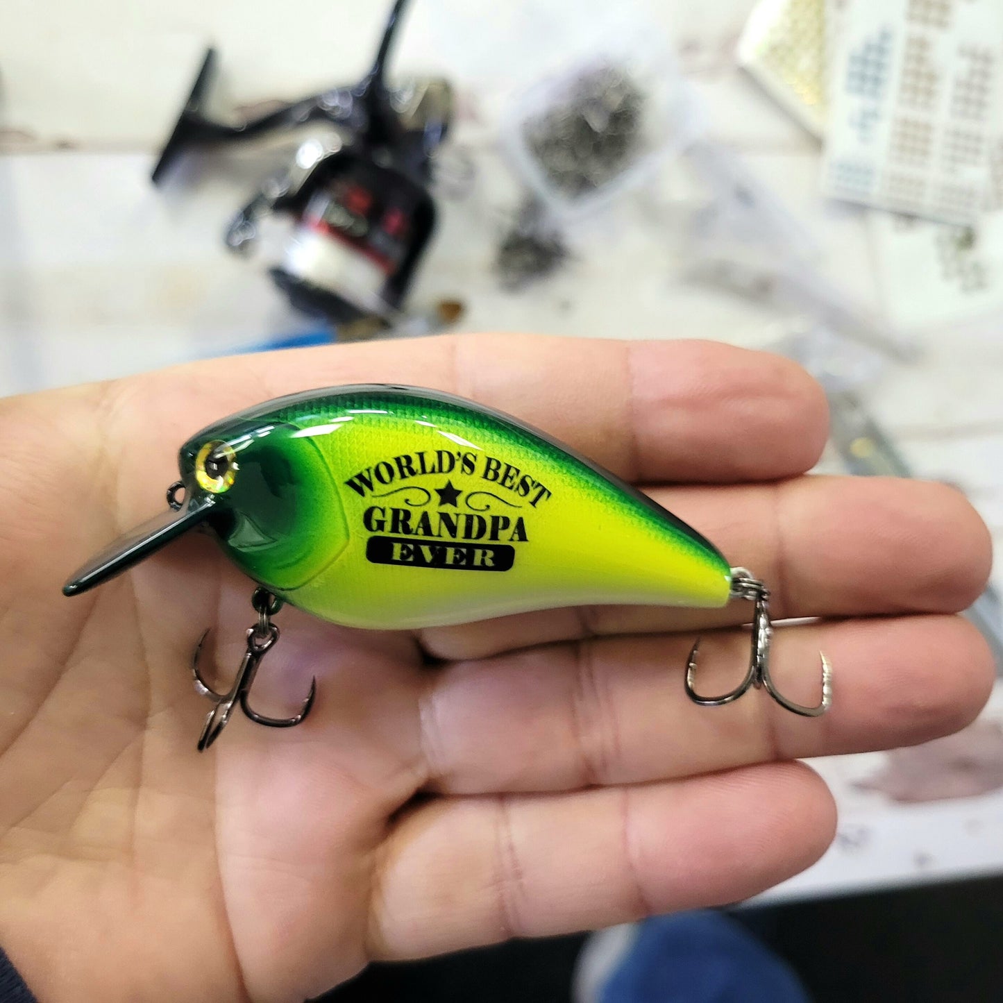 Personalized Fishing Lure: Grandpa To Be Baby Announcement Gift