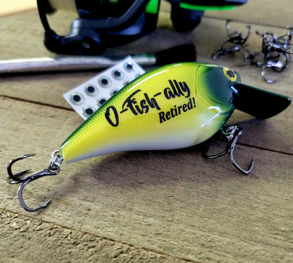 Image of personalized fishing lure: retirement gift for angler, handcrafted on cape cod