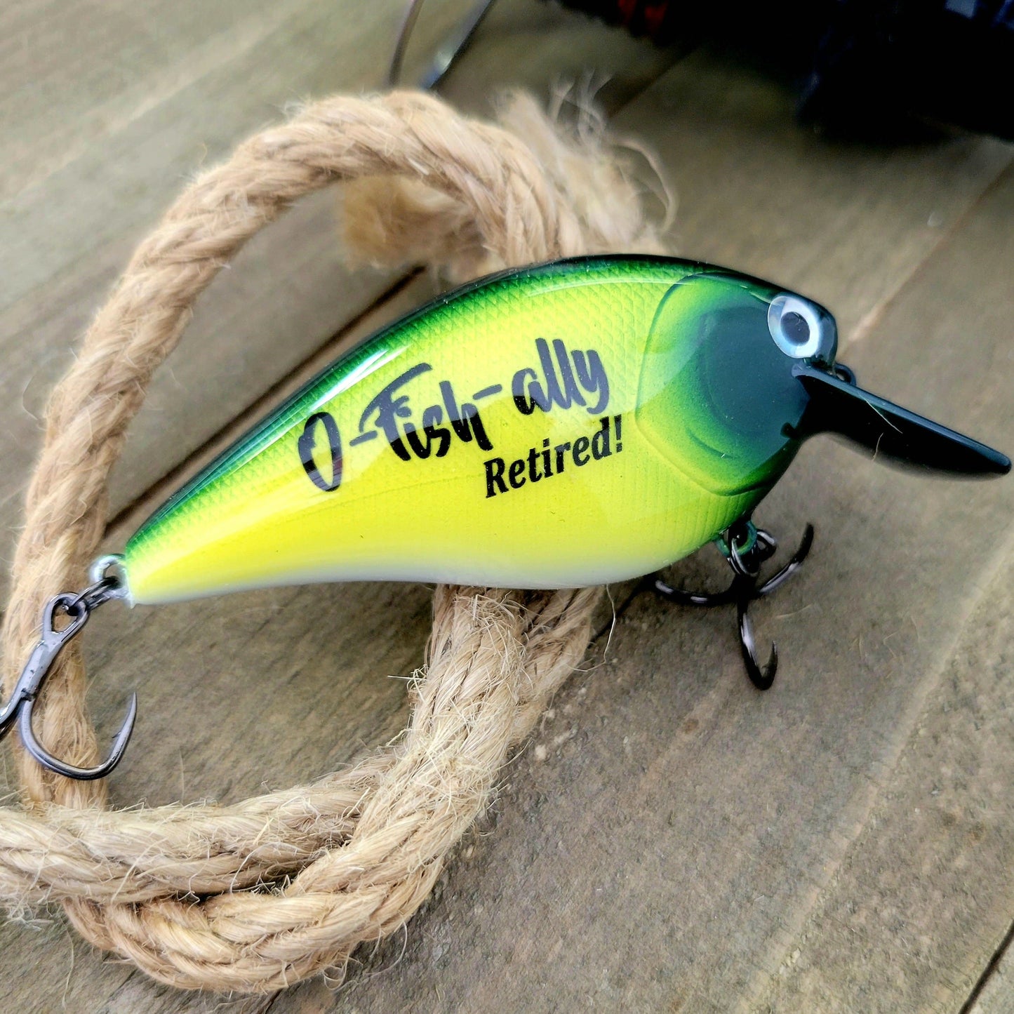 Personalized Fishing Lure: Retirement Gift for Angler, Handcrafted on Cape Cod