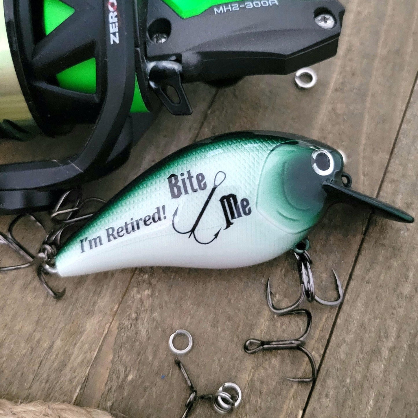 Personalized Retirement Fishing Lure: Hand-Airbrushed Freshwater Gift