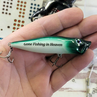 Custom Grandpa Memorial Fishing Lure: personalized Keepsake for a lost loved grandparent