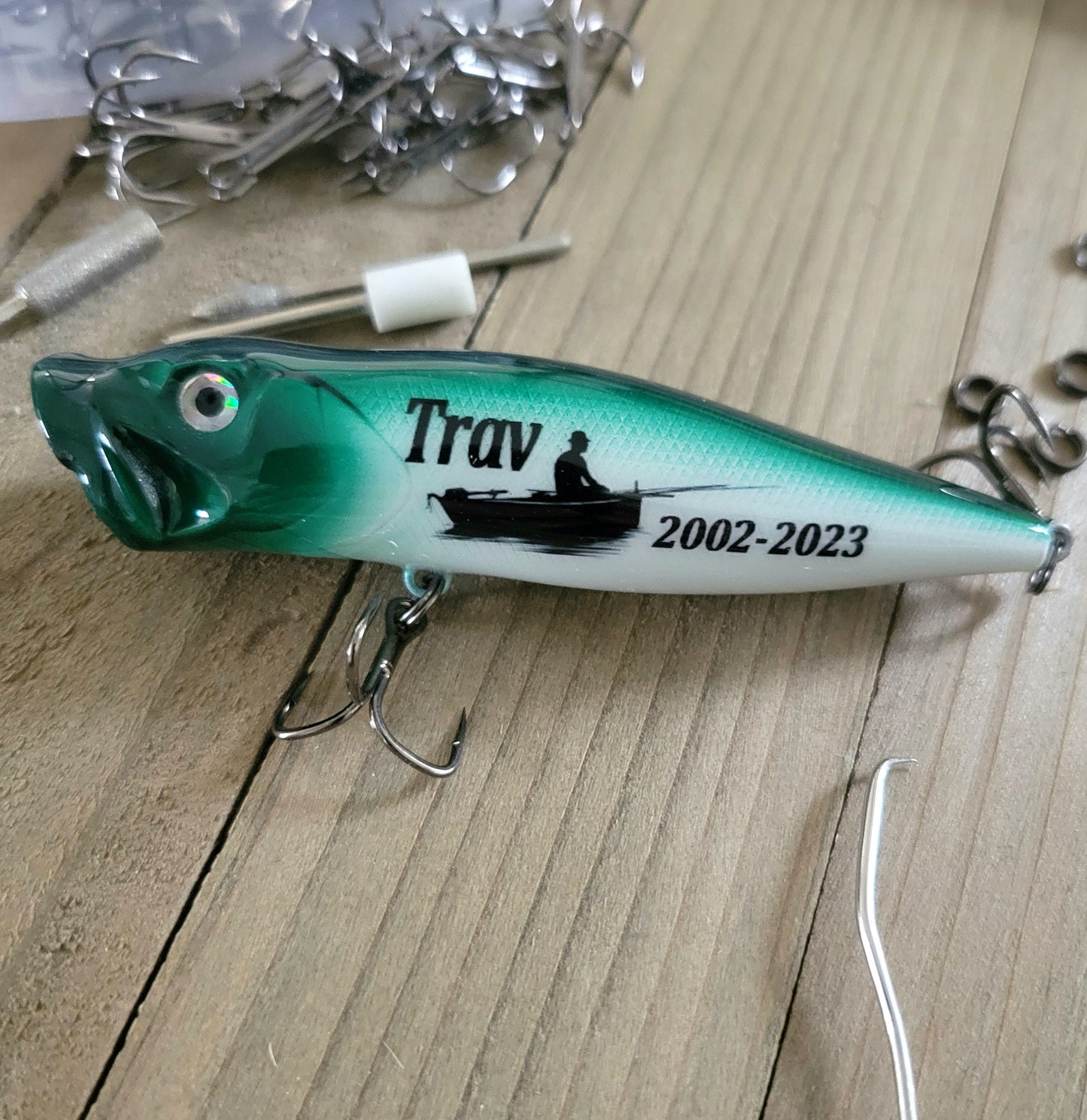 Personalized Dad Memorial Fishing Lure: Bereavement Keepsake
