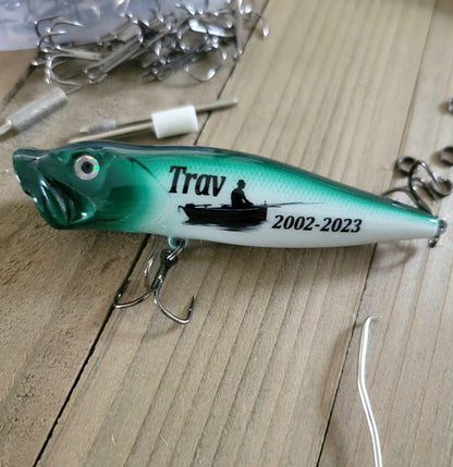 Personalized Dad Memorial Fishing Lure: Bereavement Keepsake
