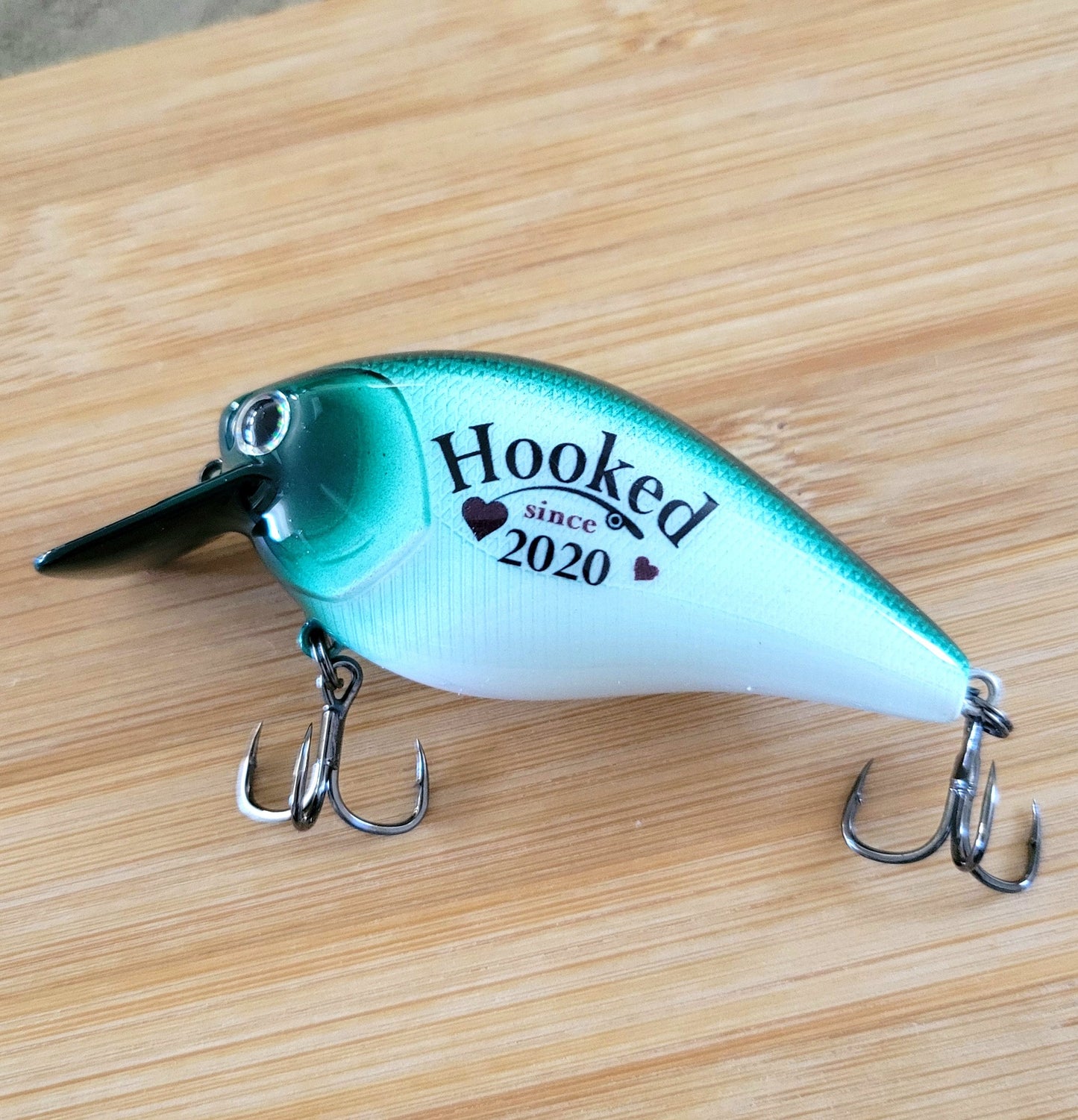 Anniversary Gift for a Husband who loves to fish, Personalized Fishing Lure for a Boyfriend on your anniversary,  Custom Bass Fishing Lure