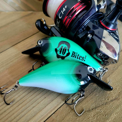 Personalized Custom Made Fishing Lure for a Guys 40th Birthday. Use any age