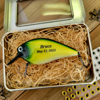 Personalized Logo Fishing Lure: "Hooked on You" Loved one Gift