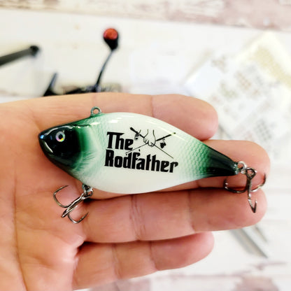 Custom Fishing Lure Personalized with Names  Dates  Handcrafted Gift for Fishermen  Great Bass Lure