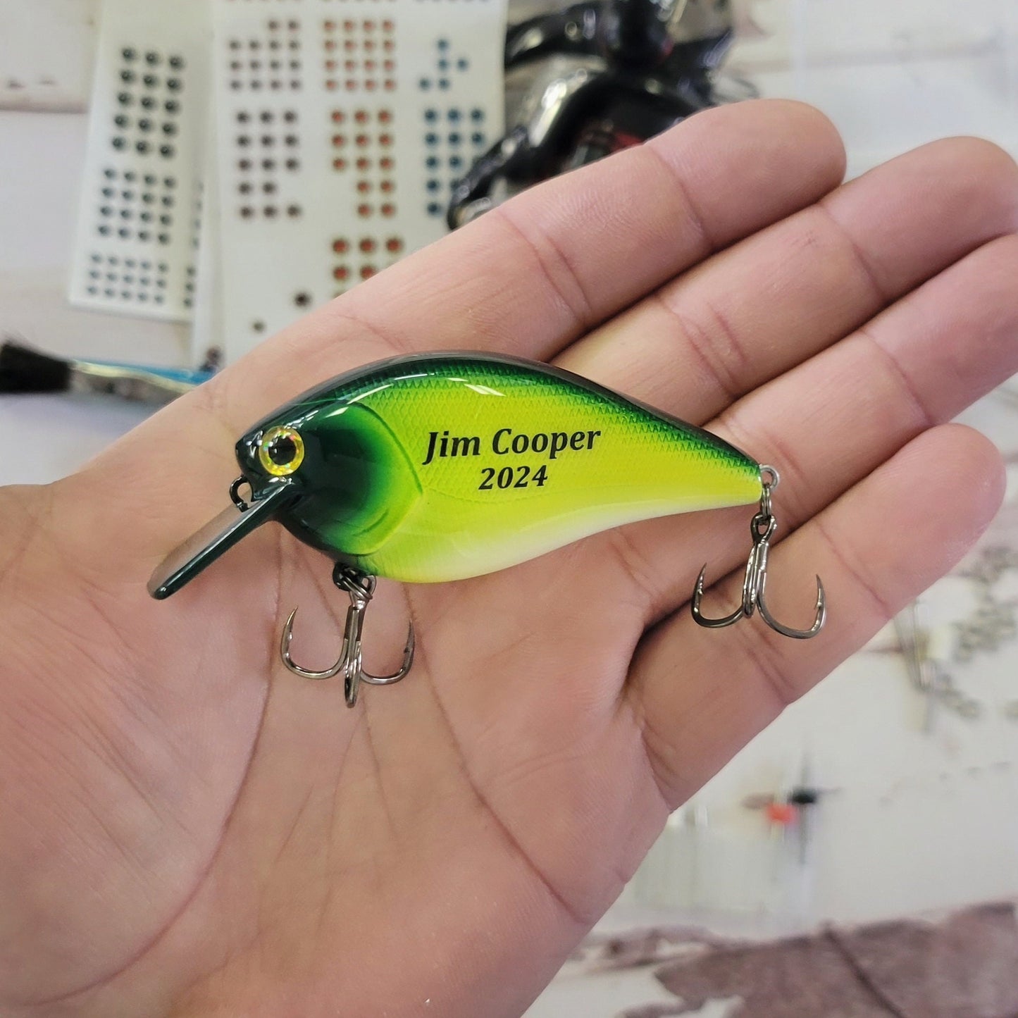 Personalized Logo Fishing Lure: "Hooked on You" Loved one Gift