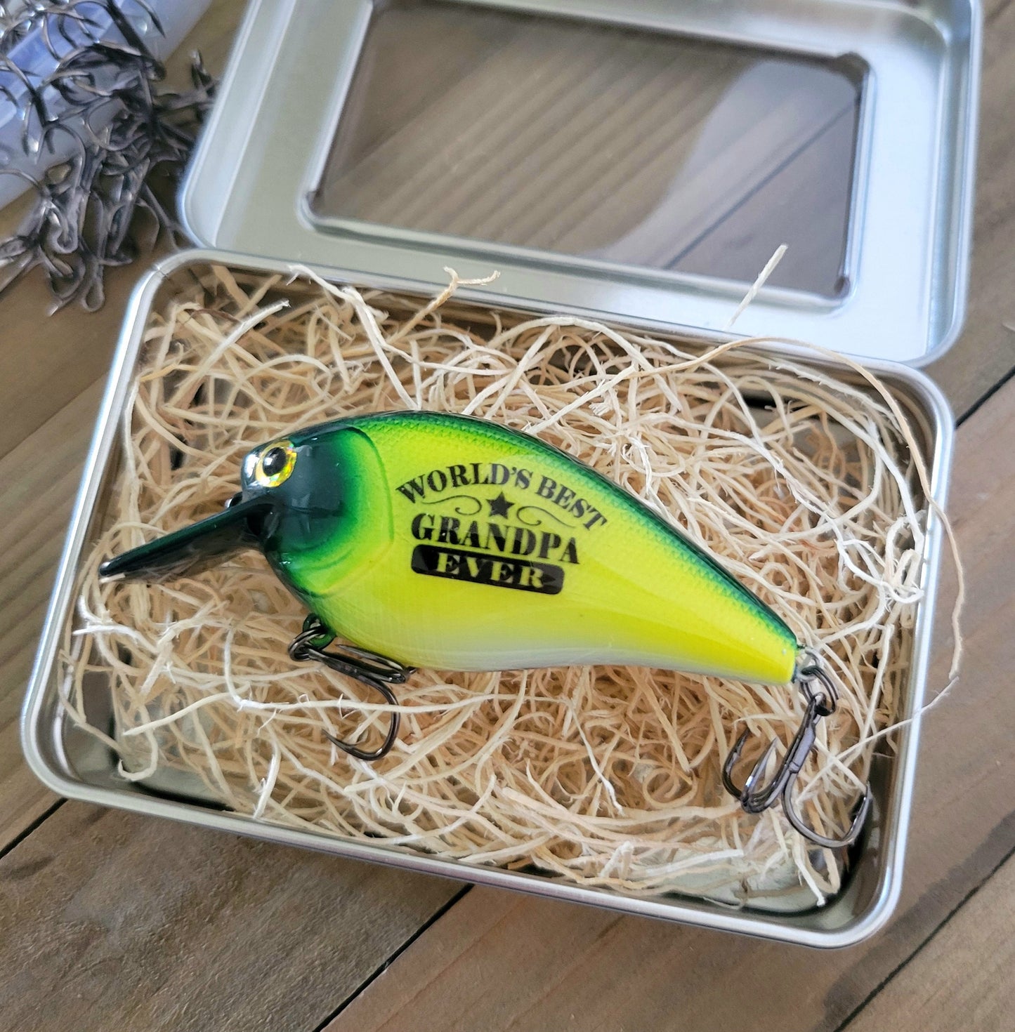 Personalized Fishing Lure: Grandpa To Be Baby Announcement Gift