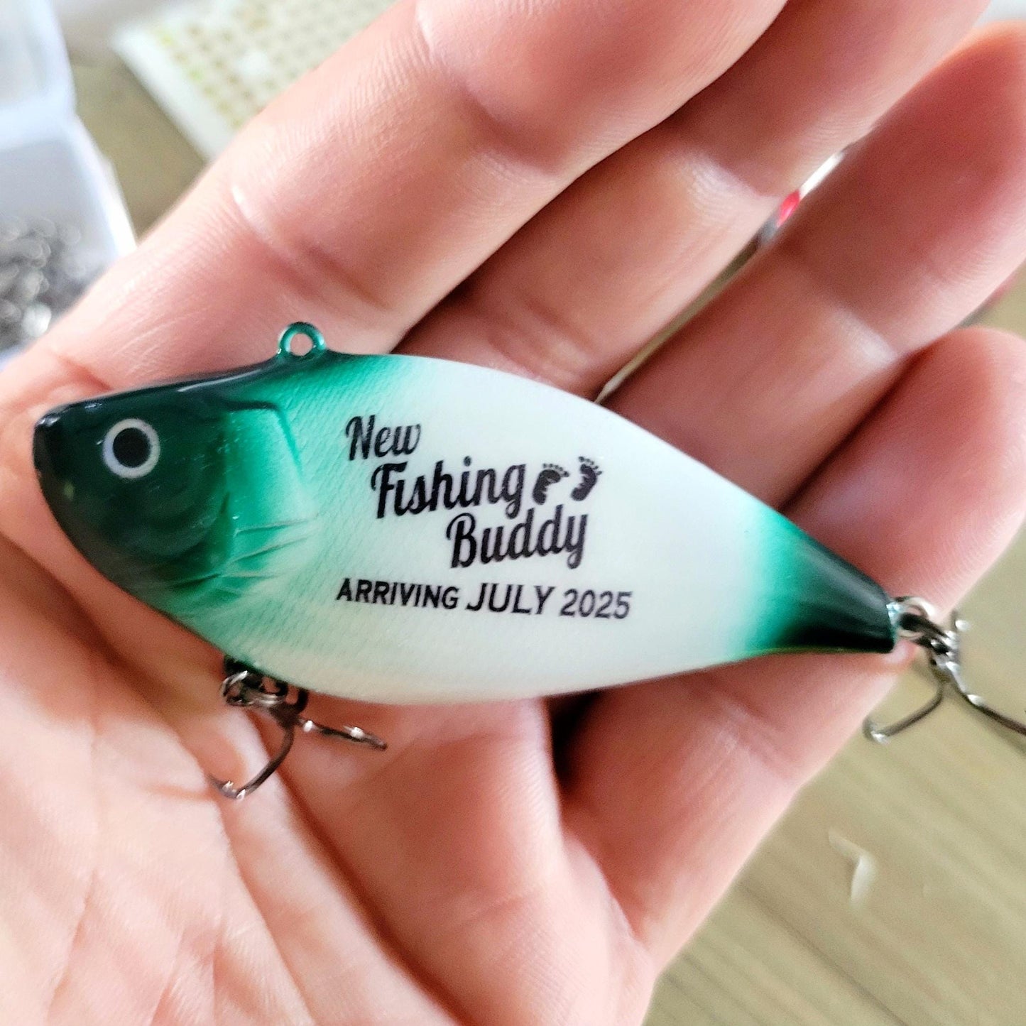 Personalized Fishing Lure: New Dad Gift, Baby Announcement