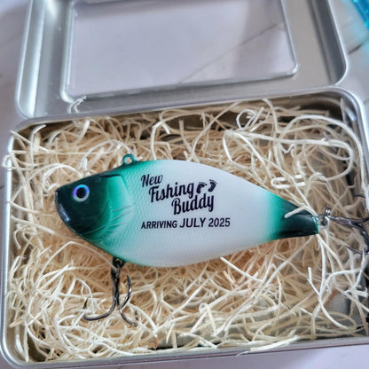 Personalized Fishing Lure: New Dad Gift, Baby Announcement