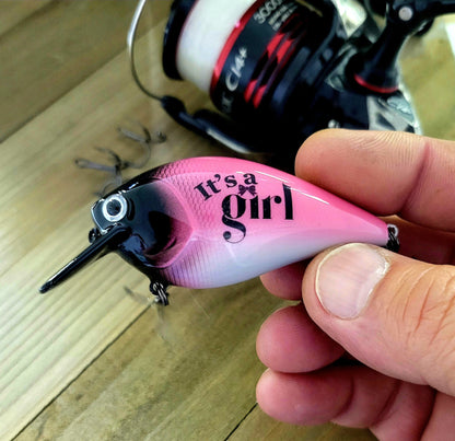Baby Girl Announcement - Gender Reveal Fishing Lure - Baby Boy Gender Reveal For Dad - Its a Girl Announcement - Its a Boy Gift - Fishing