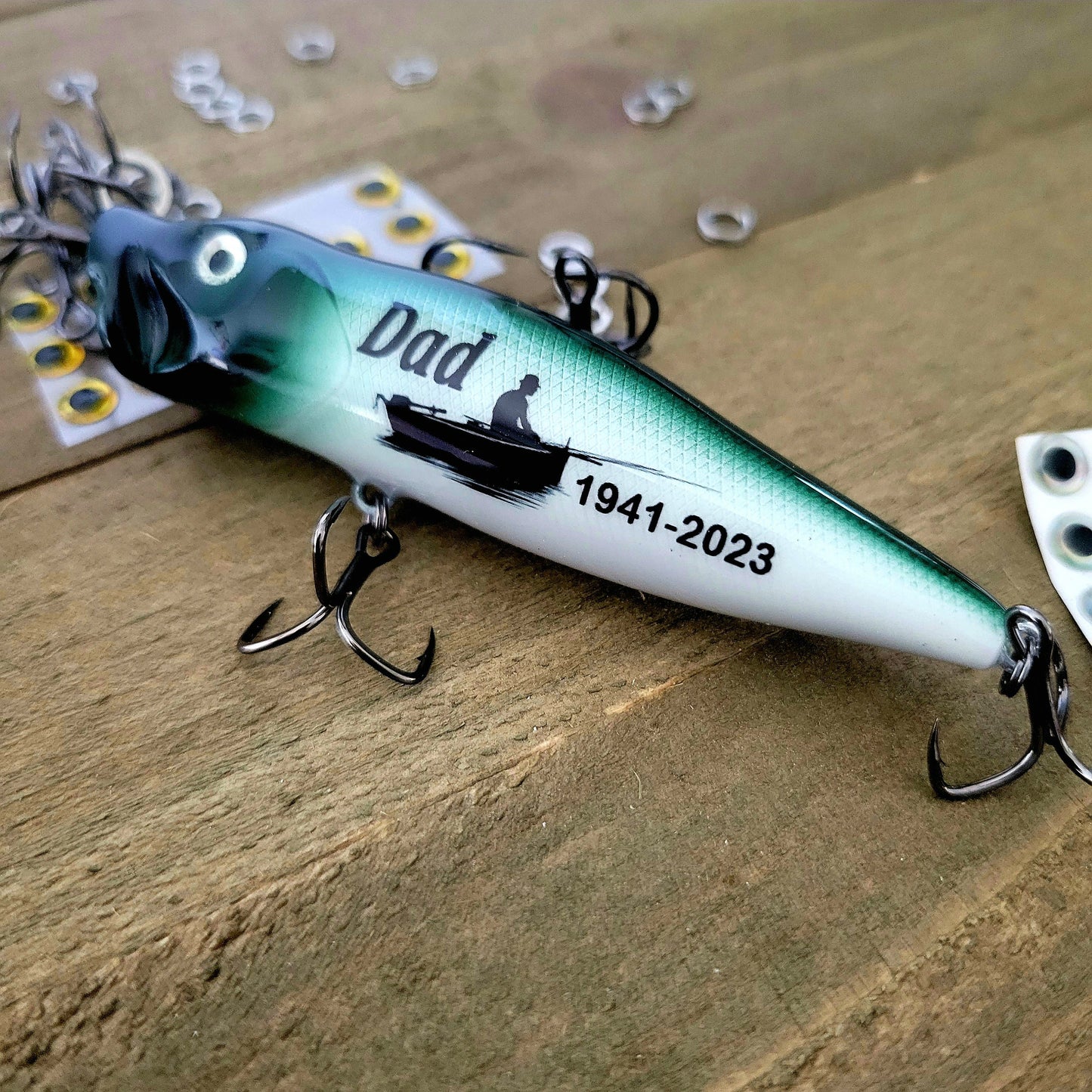 Personalized Dad Memorial Fishing Lure: Bereavement Keepsake