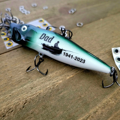 Personalized Dad Memorial Fishing Lure: Bereavement Keepsake