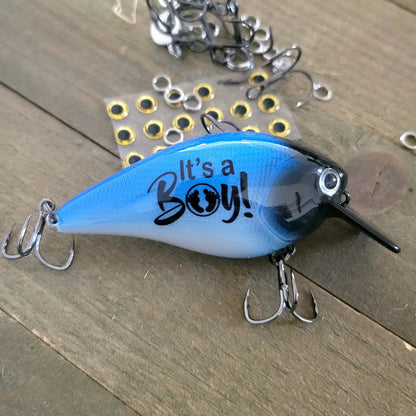 Baby Girl Announcement - Gender Reveal Fishing Lure - Baby Boy Gender Reveal For Dad - Its a Girl Announcement - Its a Boy Gift - Fishing