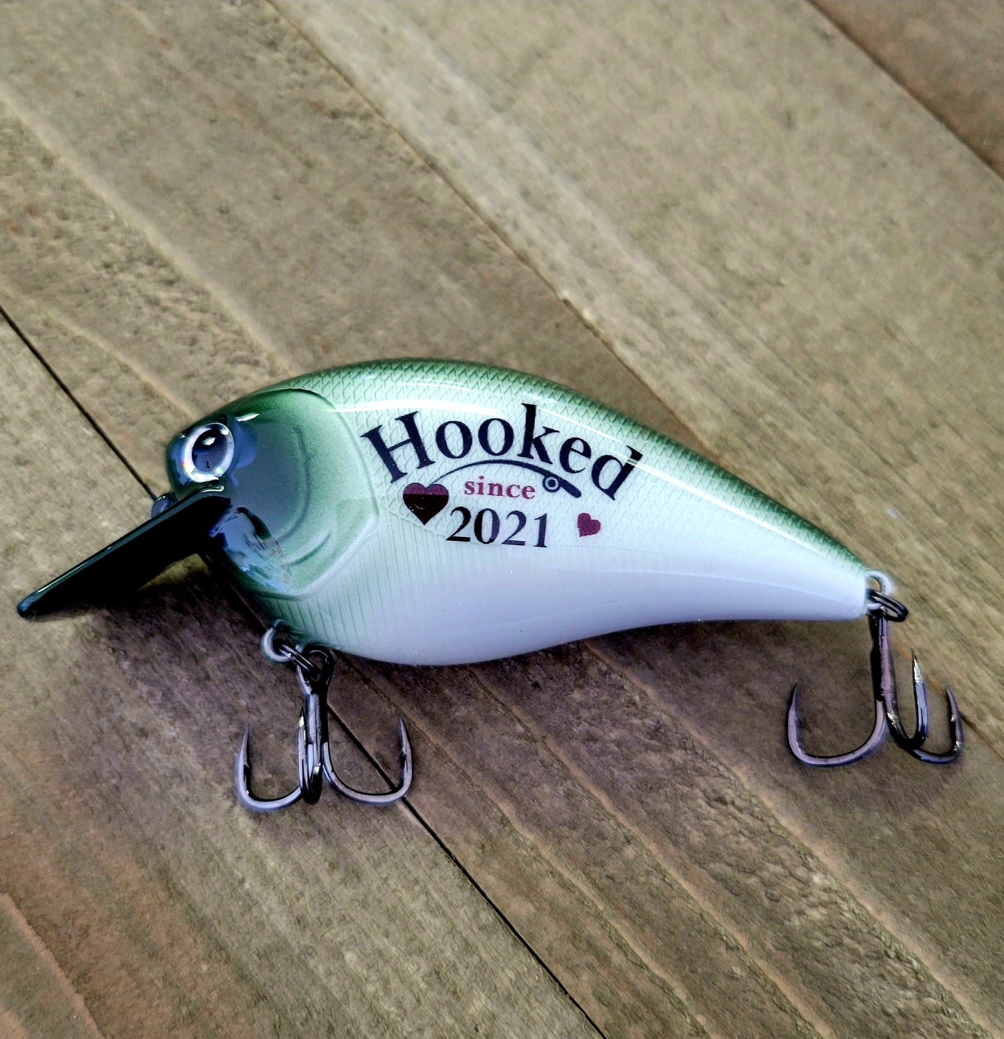 Anniversary Gift for a Husband who loves to fish, Personalized Fishing Lure for a Boyfriend on your anniversary,  Custom Bass Fishing Lure