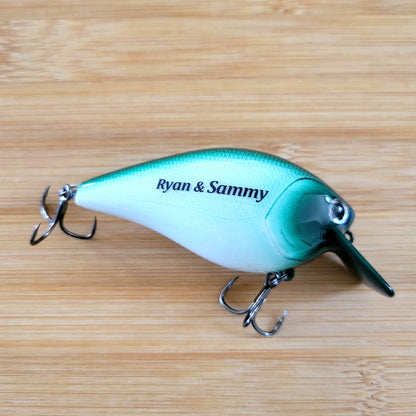 Anniversary Gift for a Husband who loves to fish, Personalized Fishing Lure for a Boyfriend on your anniversary,  Custom Bass Fishing Lure