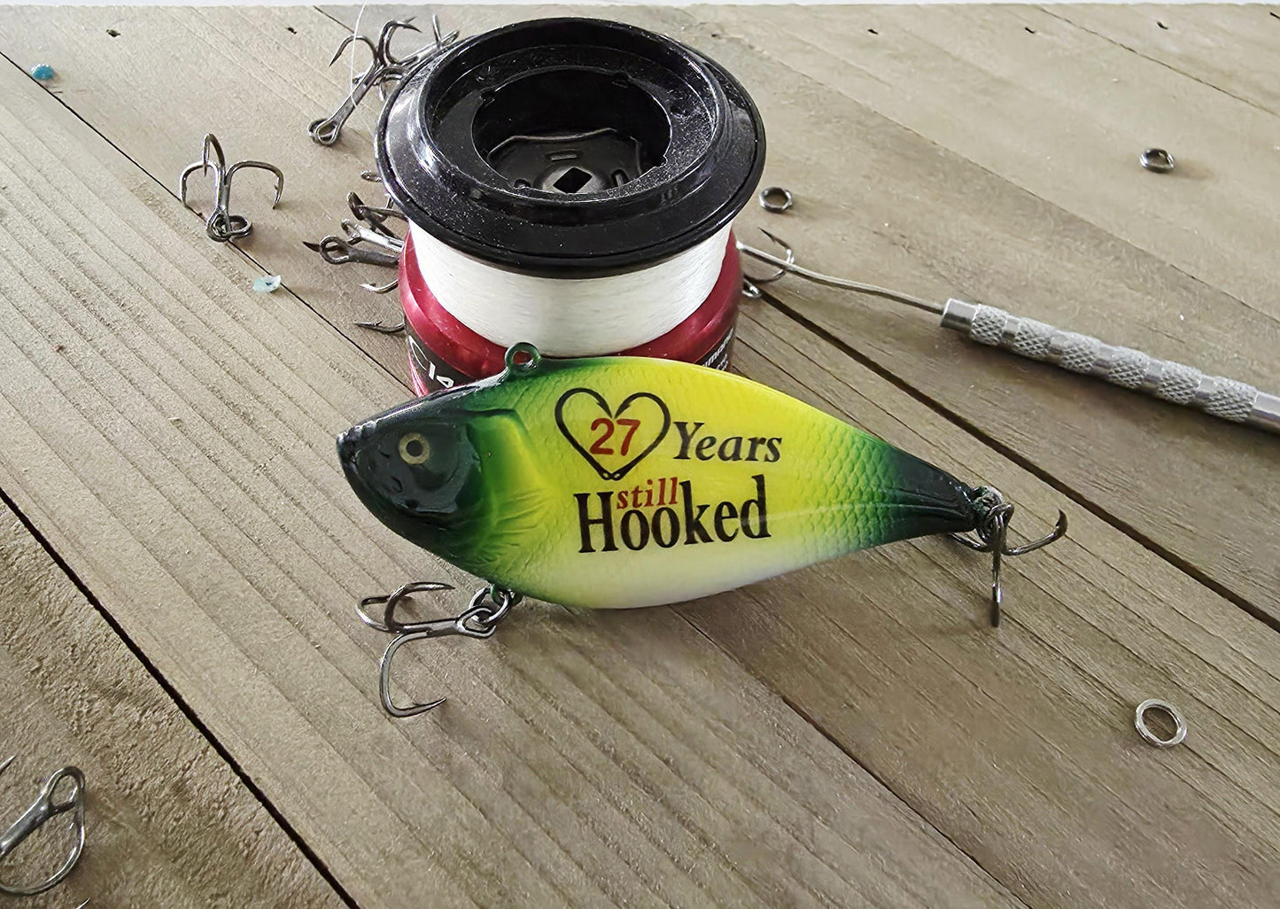Anniversary fishing lure for your Husband  Boyfriend or Partner