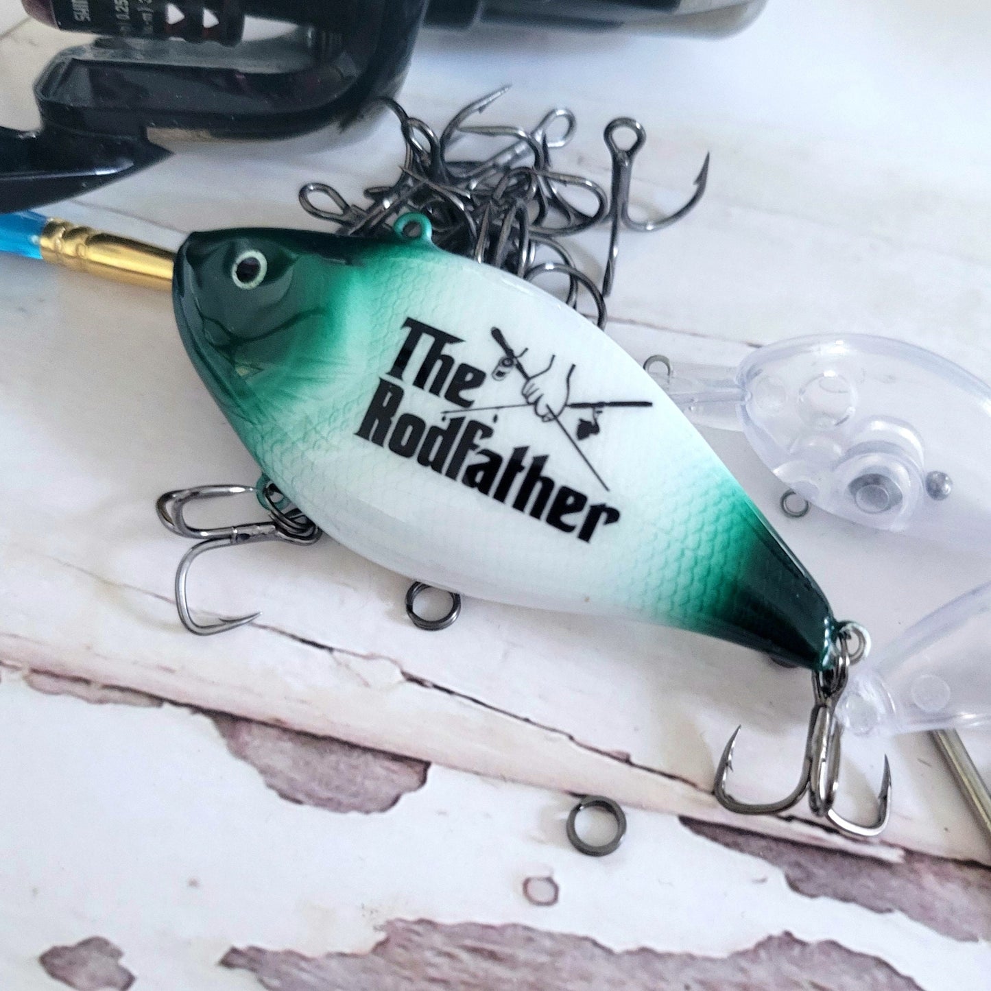 Custom Fishing Lure Personalized with Names  Dates  Handcrafted Gift for Fishermen  Great Bass Lure