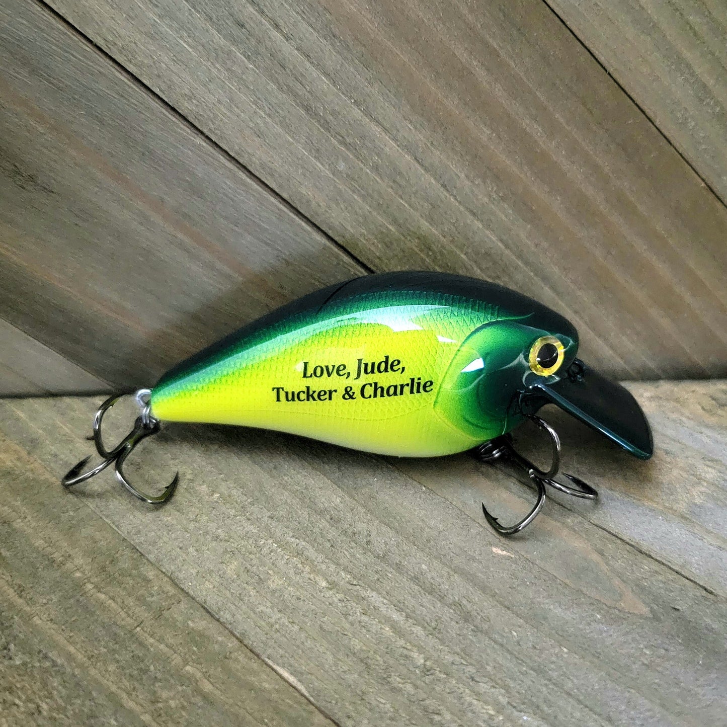 Personalized Fishing Lure: New Baby Announcement Gift for Poppy
