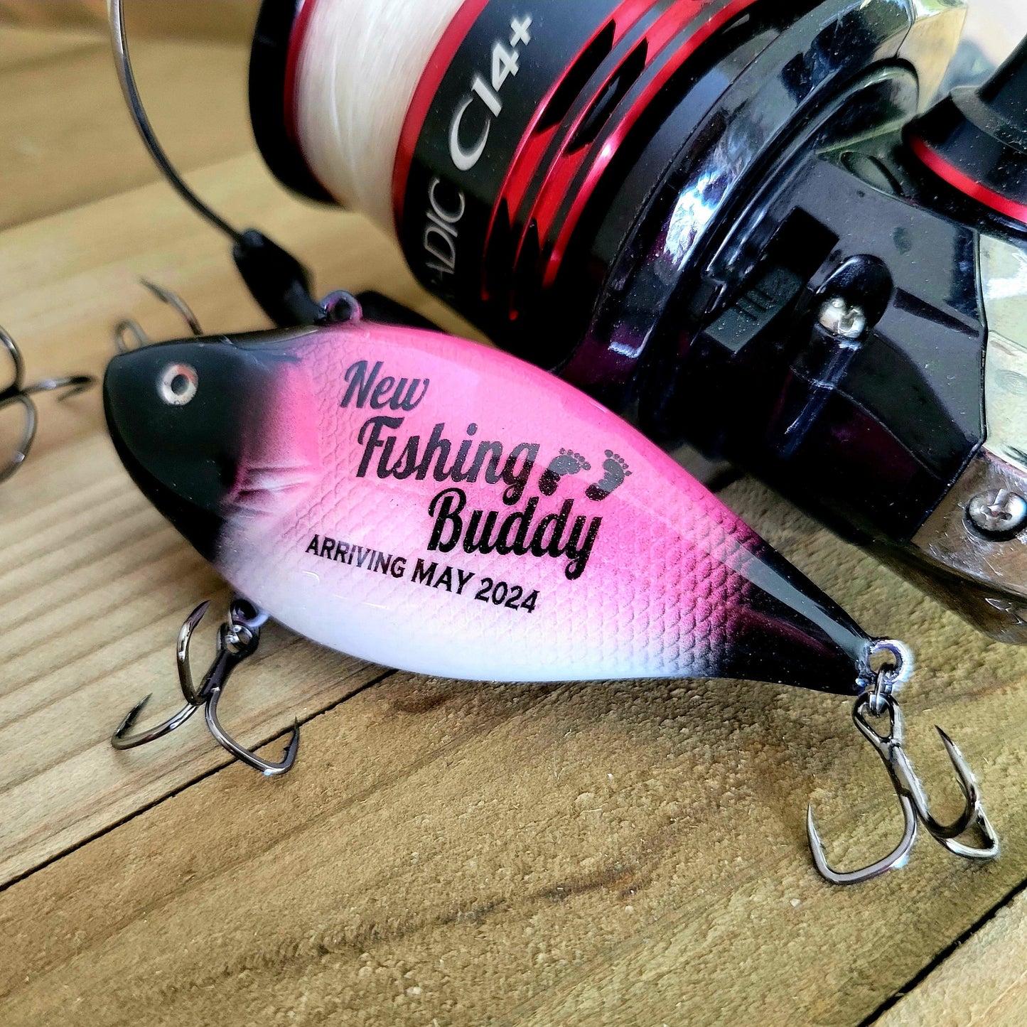 Personalized Fishing Lure: New Dad Gift, Baby Announcement