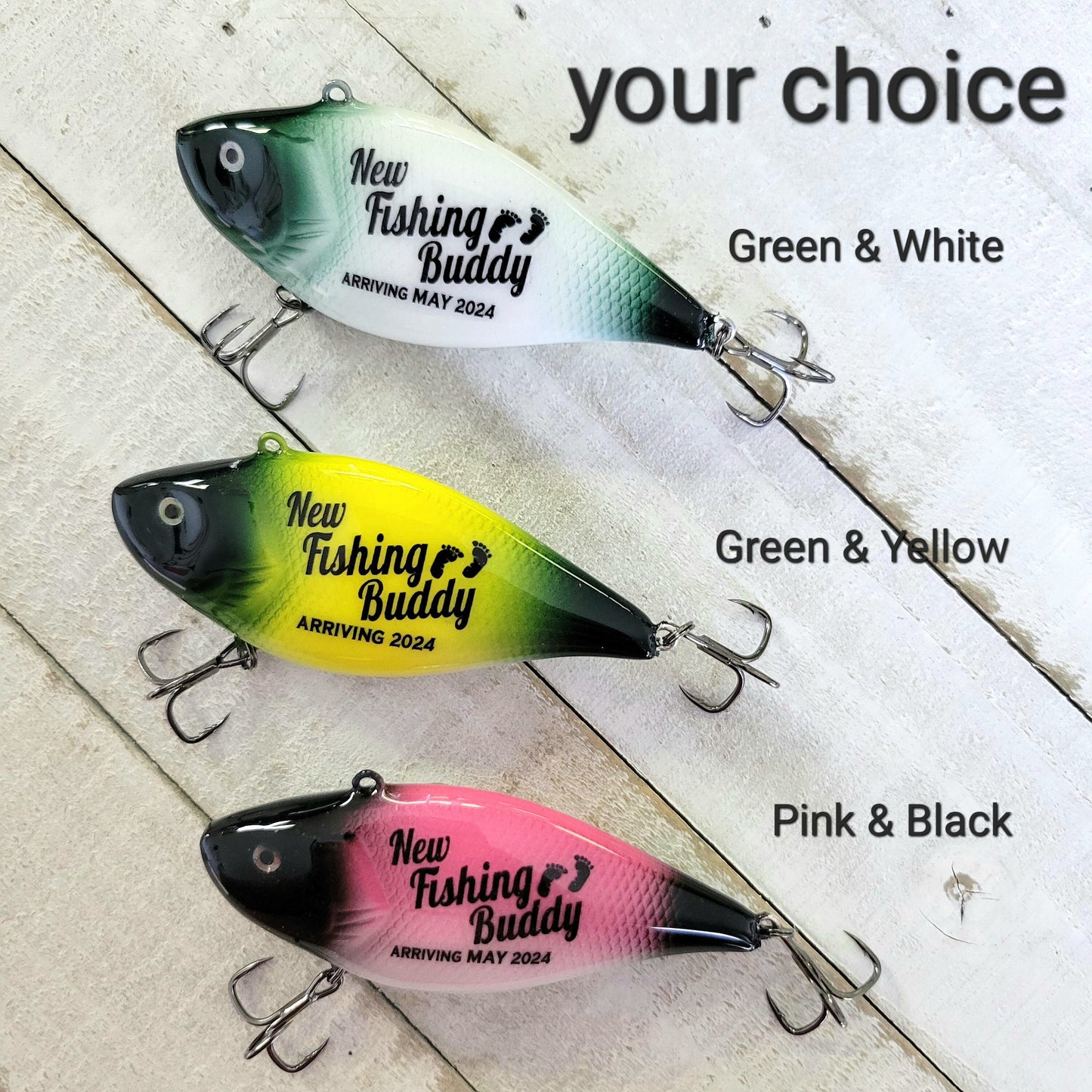 Personalized Fishing Lure: New Dad Gift, Baby Announcement