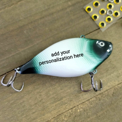 Custom Fishing Lure Personalized with Names  Dates  Handcrafted Gift for Fishermen  Great Bass Lure
